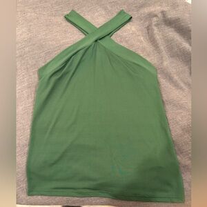 Green Halter Neck Women's Top